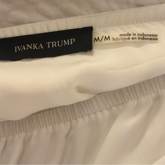 Ivanka Trump Cream Ruffled Off-Shoulder Blouse - Picture 4 of 9